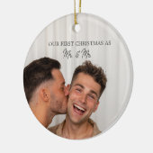 世界でひとつの写真 オリジナルクリスマス Mr. and Mr. セラミックオーナメント (左)