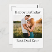 世界でひとつの写真 ハッピーバースデー最高のパパ ポストカード (正面/裏面)