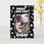 世界でひとつの写真 世界で最高のドッグマムへ 誕生日・母の日 カード (黄色い花)