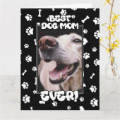 世界でひとつの写真 最高のドッグマムへ 誕生日・母の日 カード (黄色い花)