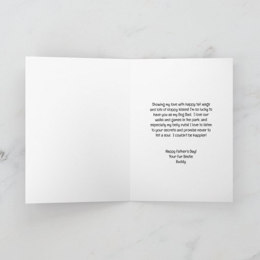 世界でひとつの写真 最高の犬パパへ 父の日 カード (内部)