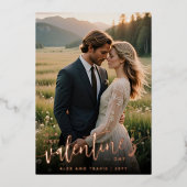 世界でひとつの写真 私たちの初めてのバレンタインデー 箔シーズンカード (正面)