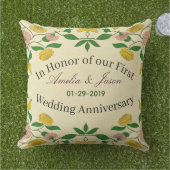 世界でひとつの夫婦の結婚1周年記念ギフト アウトドアクッション (芝生)
