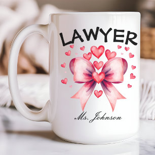 世界でひとつの弁護士ギフト 弁護士のためのバレンタインマグ コーヒーマグカップ
