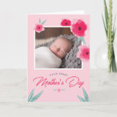 世界でひとつの母の日の花の写真メッセージ カード (正面)