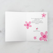 世界でひとつの母の日の花の写真メッセージ カード (内部)