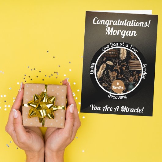 世界でひとつの特別な禁酒記念カード - 読書家のためのマイルストーンカード カード