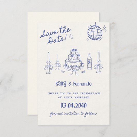 世界でひとつの特別な結婚式のご案内 [ 結婚式 開催予告 ] セーブザデート (正面/裏面)