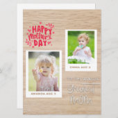 「世界でひとつの2枚の写真を使った母の日カード」 シーズンカード (正面/裏面)