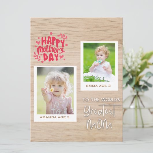 「世界でひとつの2枚の写真を使った母の日カード」 シーズンカード (スタンド正面)