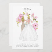 世界でひとつの　あなたに　花嫁の介添えをお願いしたい　特別なカード 招待状 (正面/裏面)