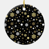 世界でひとつの かわいいペットの写真 初雪のクリスマス セラミックオーナメント (裏面)