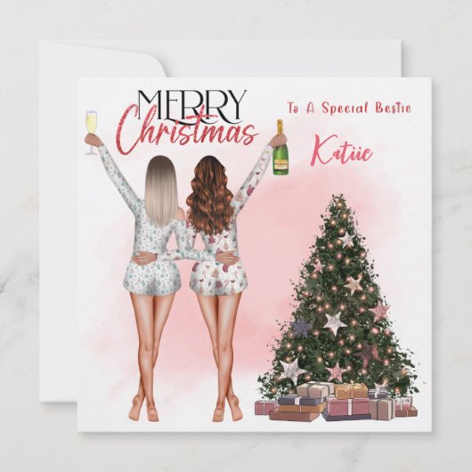 世界でひとりのベストフレンド ベスティー BFF クリスマスカード 招待状 (正面)