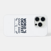 世界でまあまあのゴルフおやじ ヴィンテージエンブレム iPhoneケース (裏面横)