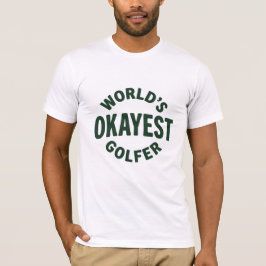 世界でまあまあのゴルファー ヴィンテージゴルフユーモア Tシャツ
