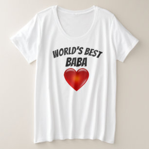 世界でサイズのトレーナーと最も最高のなババのハート プラスサイズTシャツ