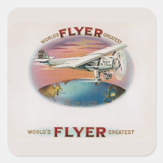 世界でセントルイスの最も素晴らしいフライヤのヴィンテージの精神 スクエアシール (正面)