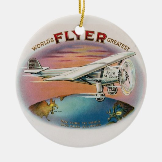 世界でセントルイスの最も素晴らしいフライヤのヴィンテージの精神 セラミックオーナメント (正面)