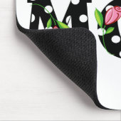 世界でピンクのチューリップとの最も最高のなお母さんの黒 マウスパッド (コーナー)