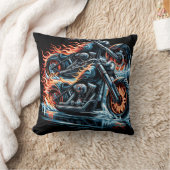 世界でホットバイクを走らせ凍っている クッション (ブランケット)