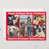 世界で一つあなただけの写真５枚　楽しいクリスマスを！ シーズンカード (正面)