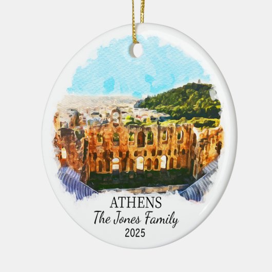 世界で一つだけのオリジナルアテネ装飾品、ギリシャへの特別な贈り物 セラミックオーナメント