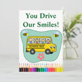世界で一つだけのスクールバスの運転手への感謝の気持ちを込めた特別なカード サンキューカード (スタンド正面)