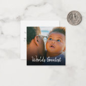 世界で一つだけのパパへ　最初の父の日カード　オリジナル写真コラージュ ノートカード (正面/裏面インサイチュ)