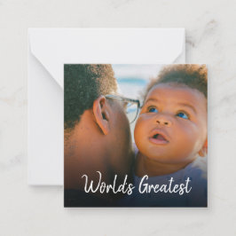 世界で一つだけのパパへ　最初の父の日カード　オリジナル写真コラージュ ノートカード