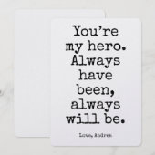 世界で一つだけのパパへ、誕生日とクリスマスの特別なグリーティングカード シーズンカード (正面/裏面)