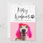 世界で一つだけのペットと2人の写真を使った、クリスマスホリデーギフト シーズンカード (正面)