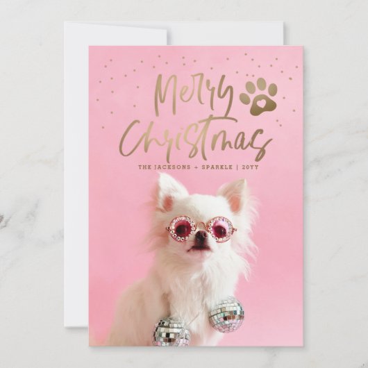 世界で一つだけのペットのフルフォトクリスマスホリデー シーズンカード (正面)