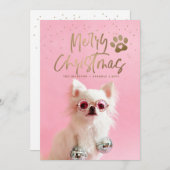 世界で一つだけのペットのフルフォトクリスマスホリデー シーズンカード (正面/裏面)