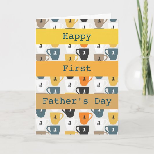 世界で一つだけのモダンな父の日ギフト カード (正面)