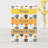 世界で一つだけのモダンな父の日ギフト カード (黄色い花)