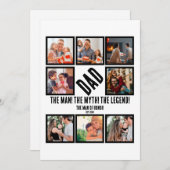 世界で一つだけのユニークな父の日ギフト - ダッドへの面白いプレゼント 8枚の写真を飾ったコラージュ シーズンカード (正面/裏面)