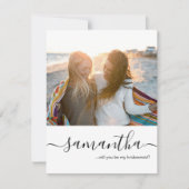 世界で一つだけの写真　私のブライズメイドになってくれる？ 招待状 (正面)