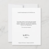 世界で一つだけの写真　私のブライズメイドになってくれる？ 招待状 (裏面)