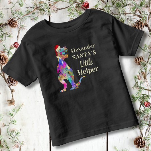 世界で一つだけの子供向けT-Rex恐竜クリスマス トドラーTシャツ