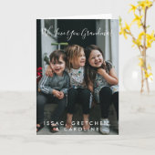 世界で一つだけの愛するおばあちゃんの写真 手書きのメッセージ カード (黄色い花)