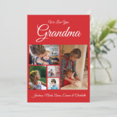 世界で一つだけの愛のカード おばあちゃんへ | 赤い5枚の写真 シーズンカード (スタンド正面)
