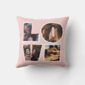 世界で一つだけの愛の写真コラージュ　バレンタインデー クッション (裏面)