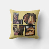 世界で一つだけの愛の写真コラージュ　バレンタインデー クッション (裏面)