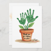 世界で一つだけの手形アート付き 先生への特別なギフト (正面/裏面)