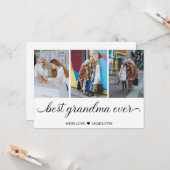 世界で一つだけの最高のばあちゃん 3枚の写真のコラージュ カード (正面/裏面インサイチュ)
