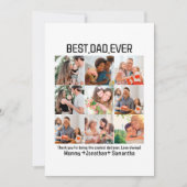 世界で一つだけの最高のパパへ 父の日の9枚写真コラージュ シーズンカード (正面)