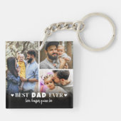世界で一つだけの最高のパパ 6枚の写真の特別なコラージュ お父さんへ キーホルダー (裏面)