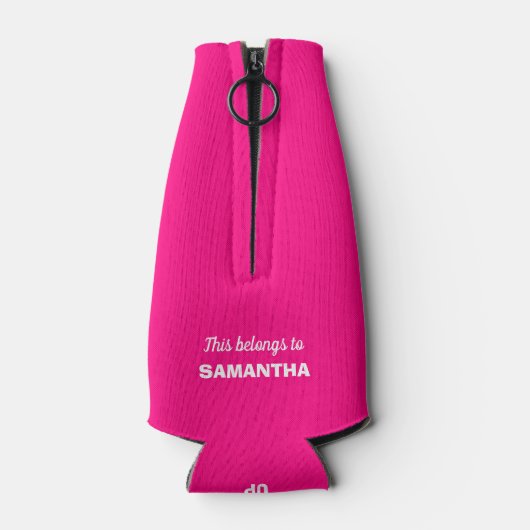 世界で一つだけの特別なドリンクを楽しむ、最高のハッピーな花嫁とその友達たちのパーティー ボトルクーラー (裏面)