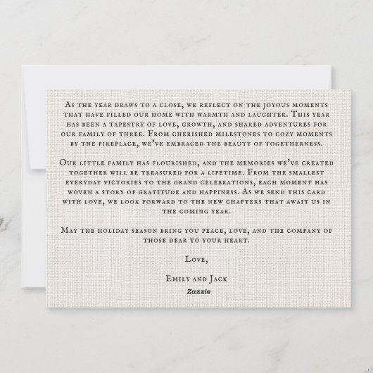 世界で一つだけの特別なホリデーカード　～あなただけの写真入りで～ シーズンカード (裏面)