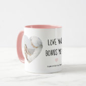 世界で一つだけの特別なボーナスママの写真 | 愛してるよ、ボーナスママ マグカップ (正面左)